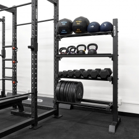 4' Titan Storage add-on can be extended from an existing freestanding Titan Storage System, power cage, or pull-up rig