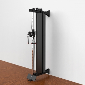 Functional Trainer Single Column Weight Stack 2000 attached to wall. Please note mounting hardware for wall and ground are not provided