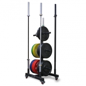 Vertical Plate Tree: Load bumper plates at all levels