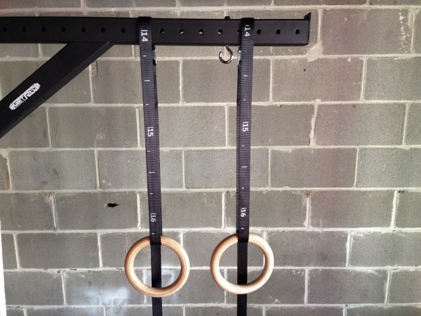 Premium Photo | Gymnastic rings hanging in gym