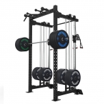 HRFT-400 Builder® Half Rack with Plate-Loaded Functional Trainers