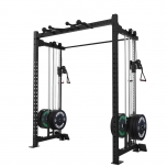 HRFT-600 Builder® Half Rack with Plate-Loaded Functional Trainers