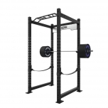 Builder 4-Post Power Cage 4 Depth with multi-grip pull-up bar and safety strap system