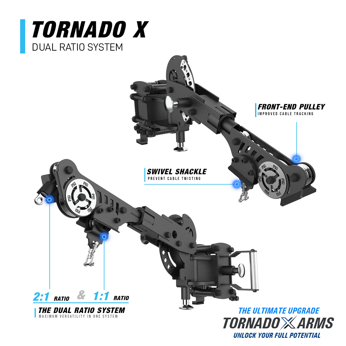 Tornado X Arms - Improved cable tracking