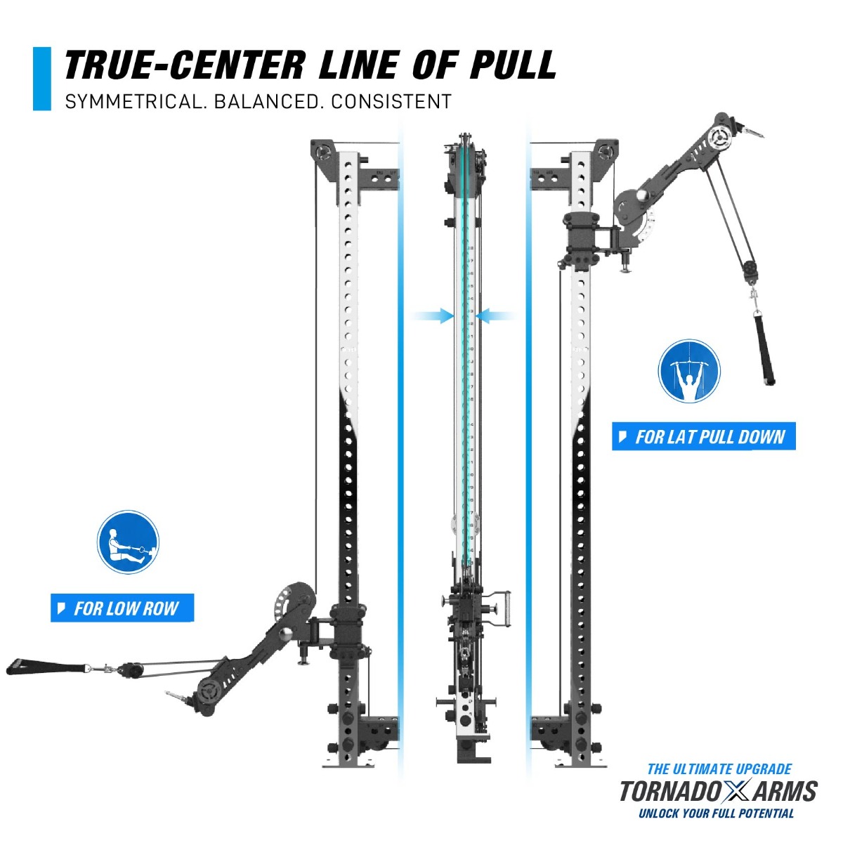 Tornado X Arms - True-center line of pull
