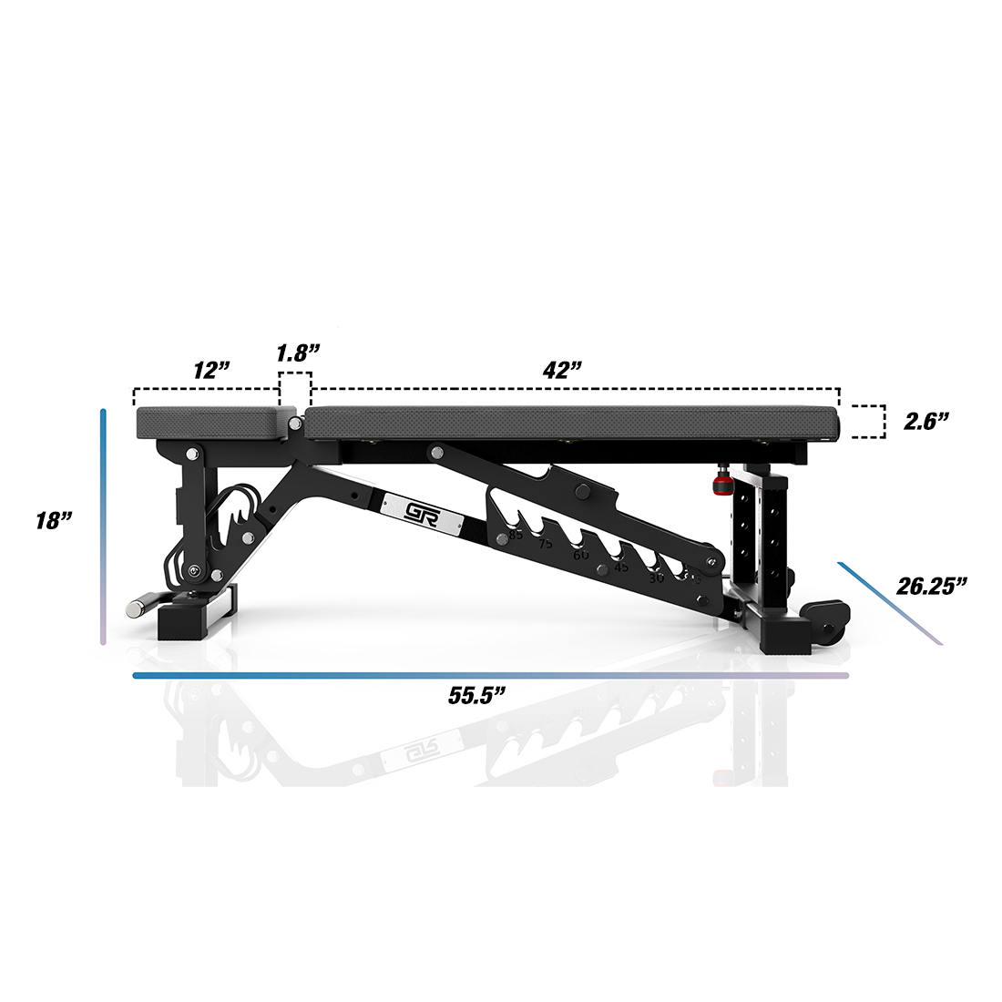 FIDAB-2 Bench product dimensions