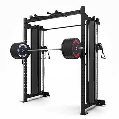6' Builder® Half Rack with two Single Column Weight Stack Functional Trainers