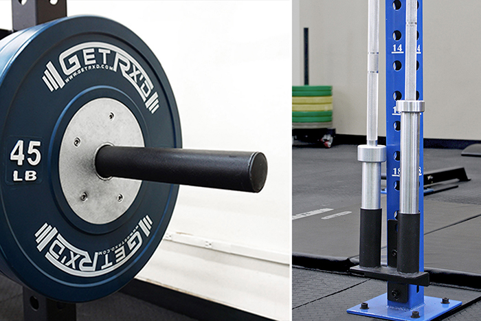 Barbell and plate storage